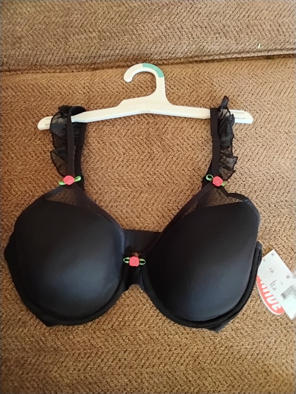 Black Floral Accent Underwire T-Shirt Bra - Women Intimates
